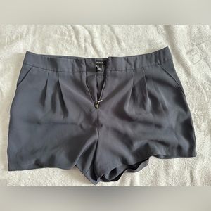 Forever 21 gray fabric shorts. Size Large with zipper in front